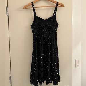 Black & White Polka Dot Dress with Sweetheart Neckline